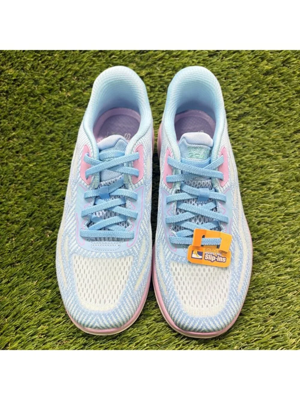Skechers Go Walk Joy Lynzee Womens Size 5.5D Blue Pink Running Shoes Sneakers